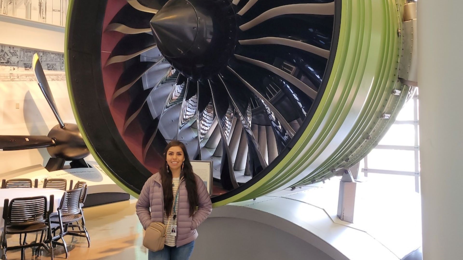 Brittany Nez with large engine